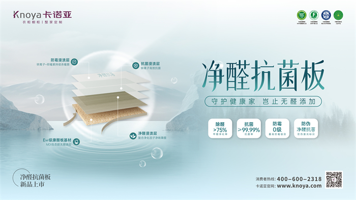 卡諾亞凈醛抗菌板豈止無醛添加，全方位守護(hù)健康家